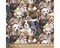 Puppies Chicks and Flowers Cotton Fabric | By the Yard | Sewing and Crafting | 44 inches wide